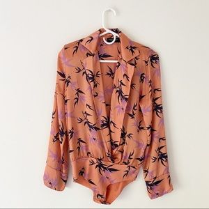 Zara Leaf Print Bodysuit